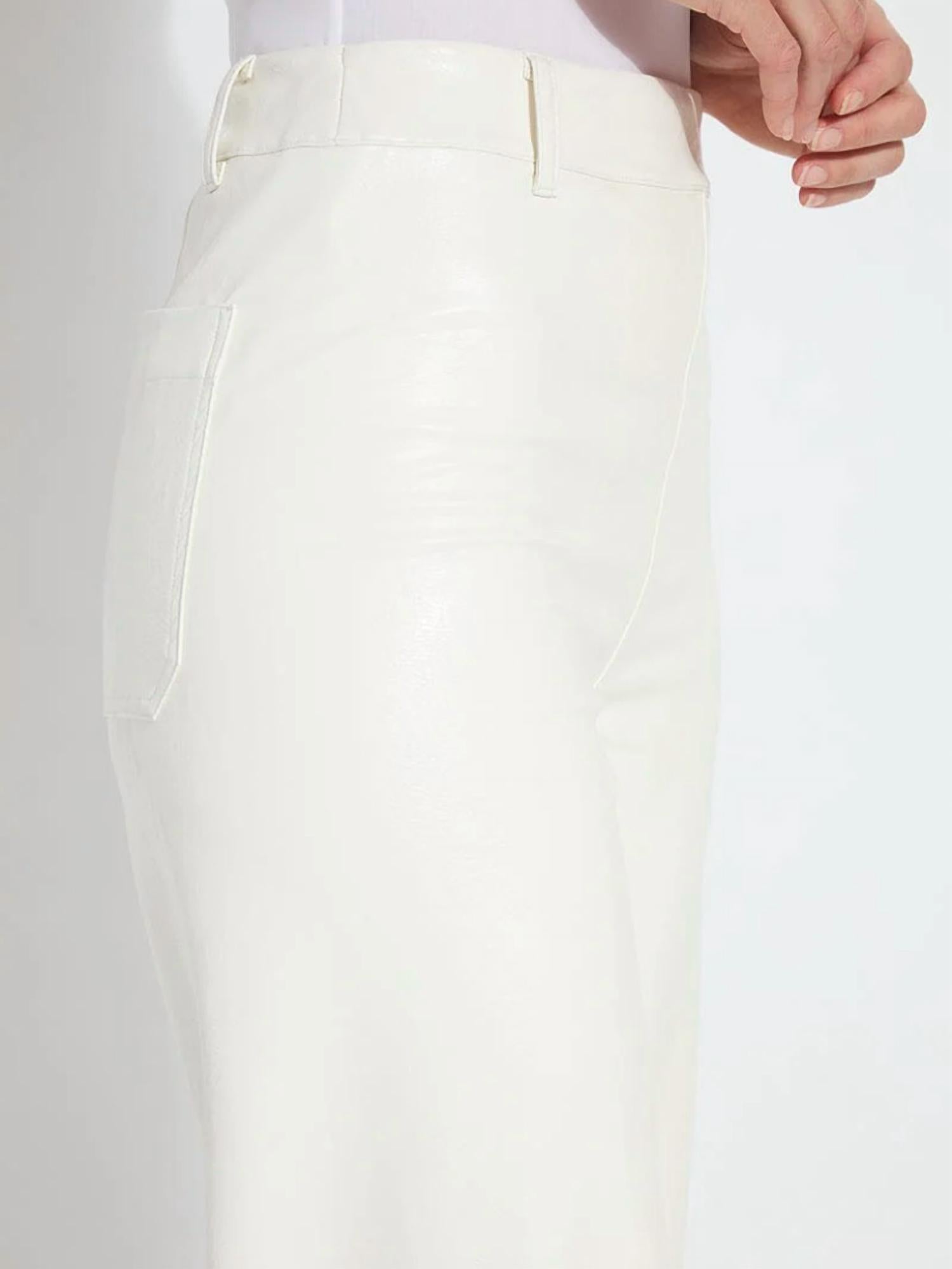 Lysse - High Waist Vegan Leather Wide Leg Pants
