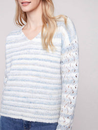 Charlie B - Space Dye V-neck Sweater