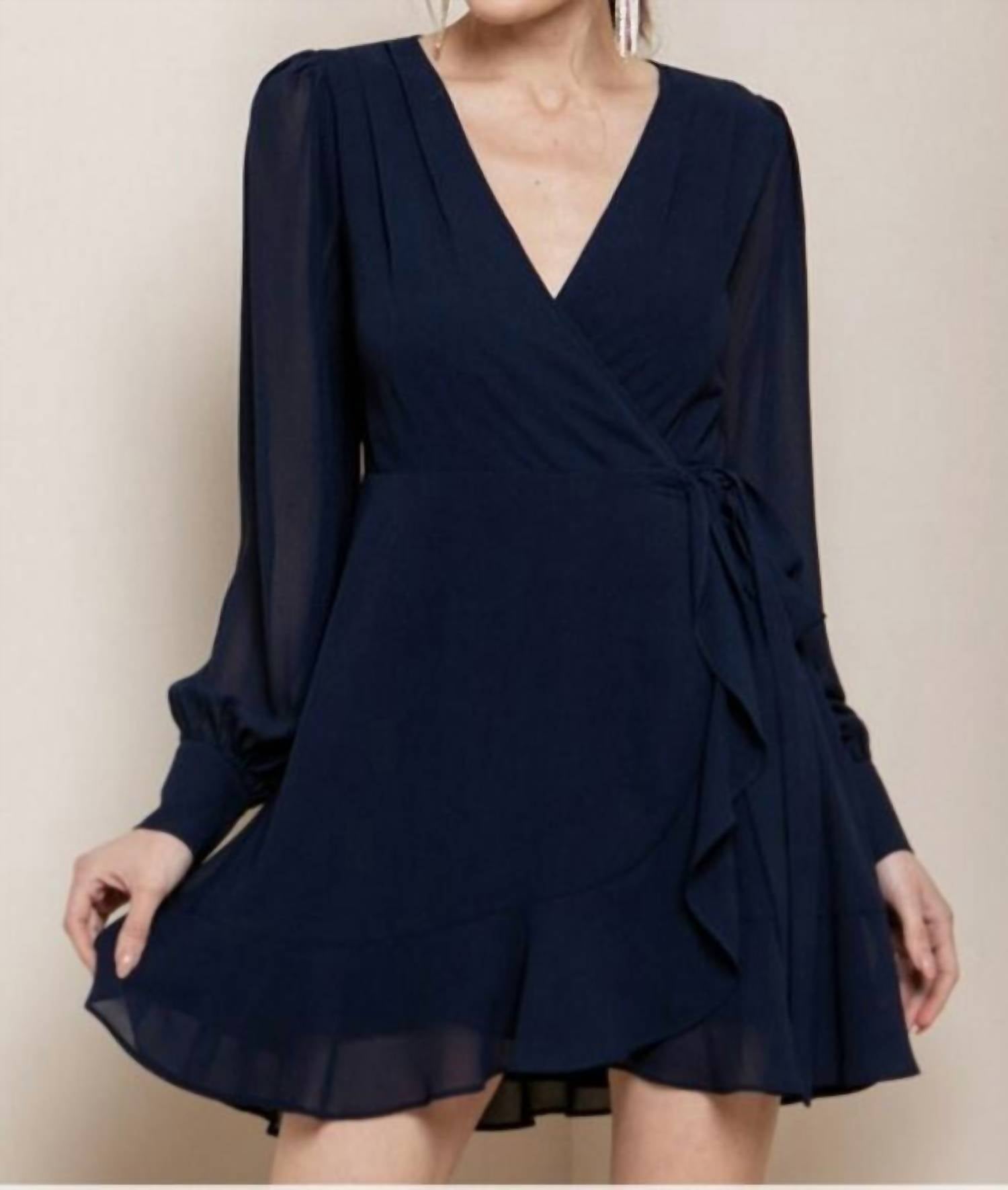 Long Sleeve Wrap Dress