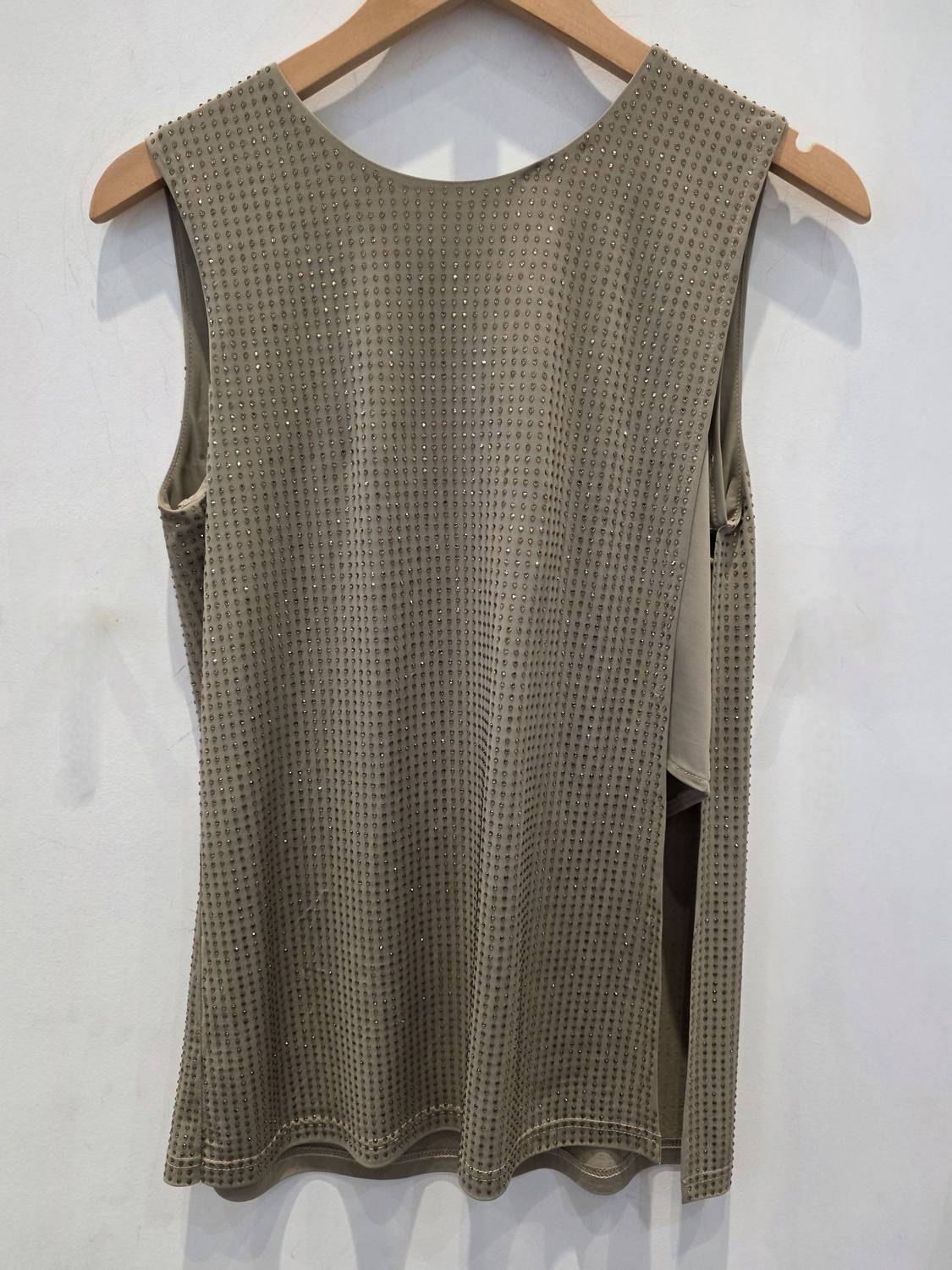 Sheri Bodell Women's Beaded Open Side Tank in clay - women's tank top
