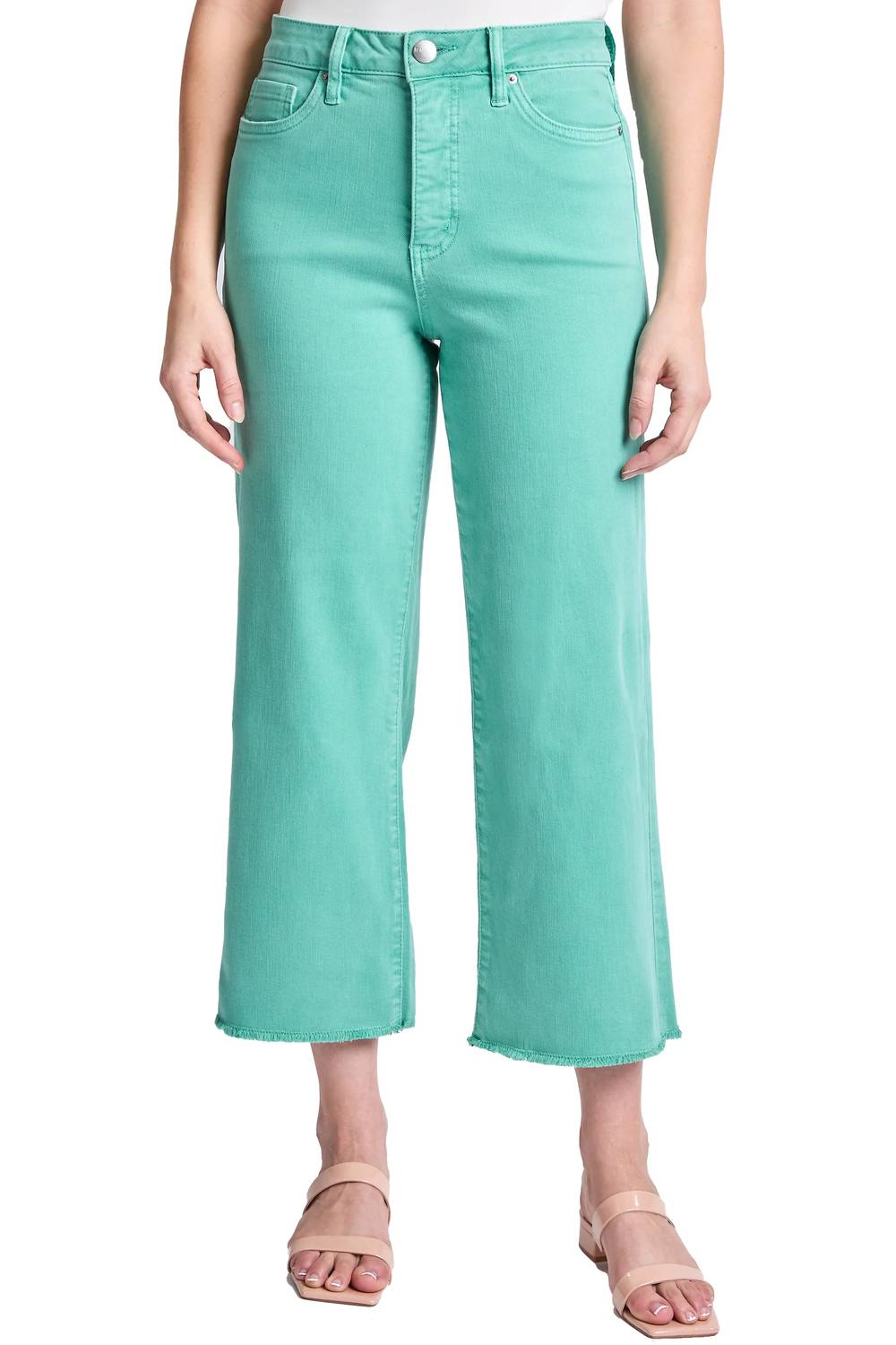 Rfm Denim - Chloe High Rise Cropped Wide Leg Jeans