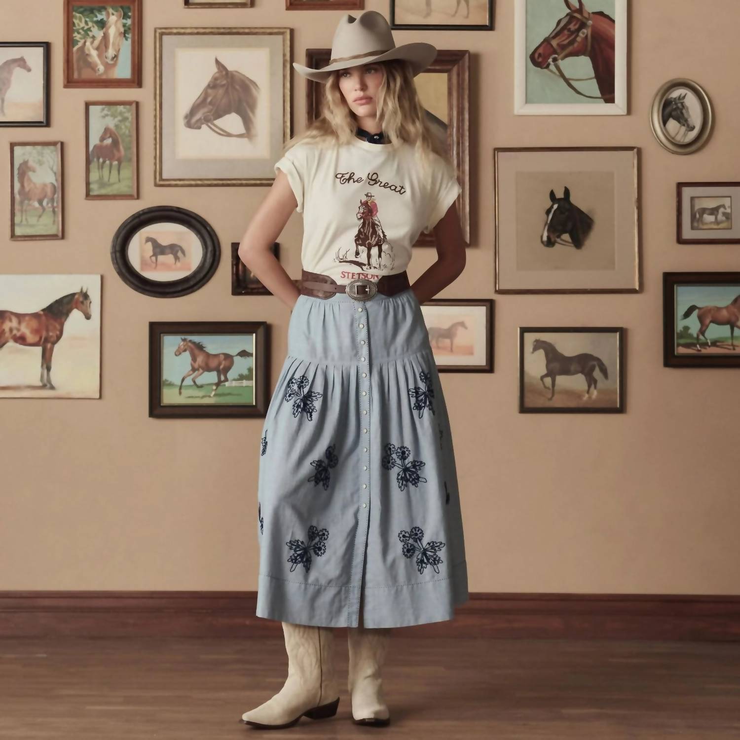 The Great. - Embroidered Highland Skirt