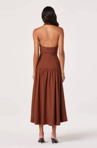 Astr - Katinka Belted Halter Midi Dress