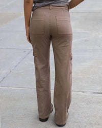 Grace and Lace Women's Sueded Twill Cargo Pants in caribou - women's pants - view 6