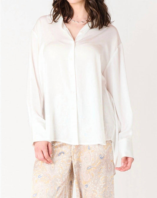 Dex - Satin Button Down Blouse