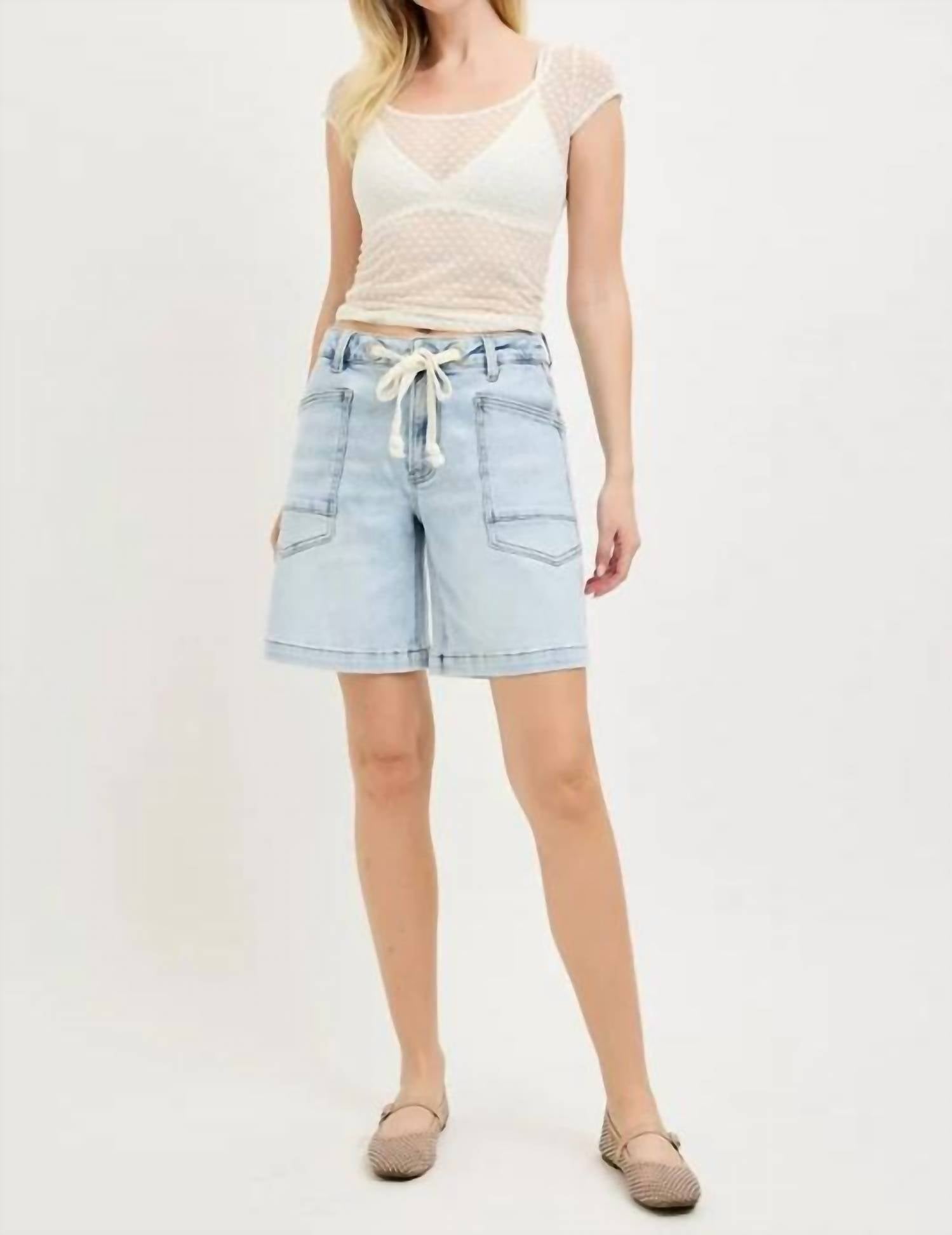Risen - Sandra Slouchy Denim Drawstring Short