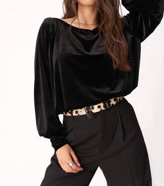 Hazy Velvet Long Sleeve Top