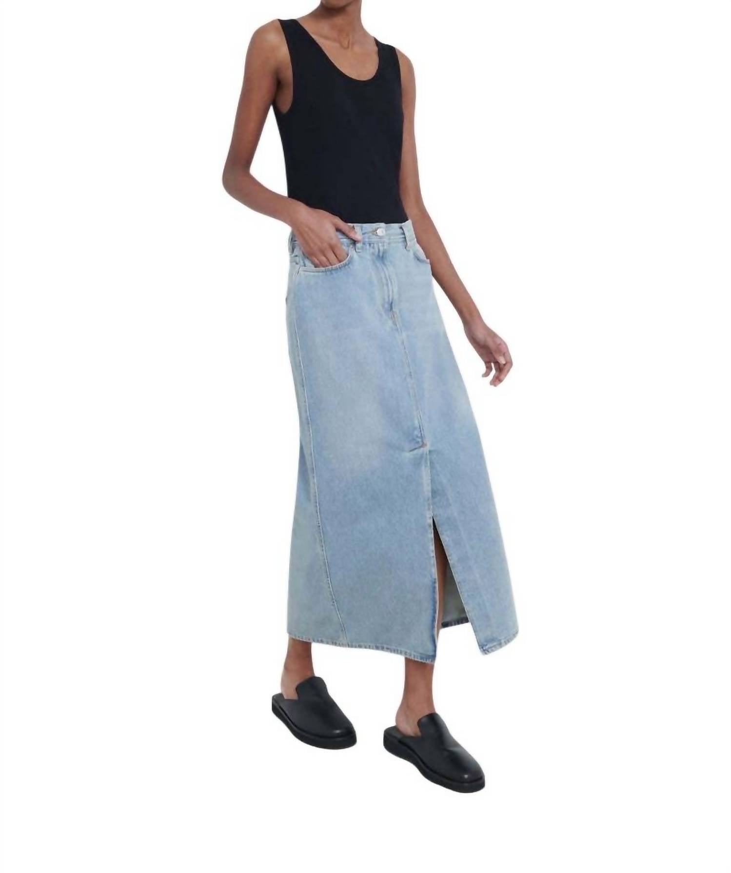 Loulou De Saison - Rona Long Denim Skirt