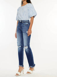 Kancan - High Rise Slim Straight Jeans