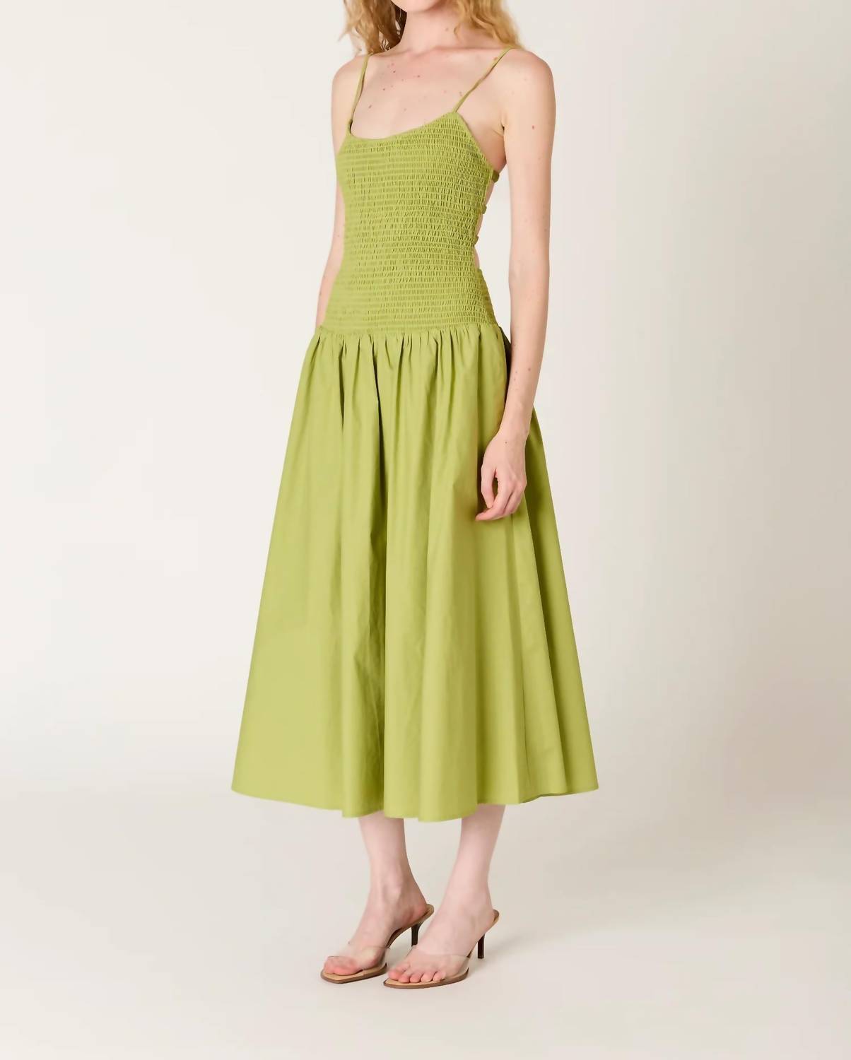 Nia - Chandler Smocked Bodice Midi Dress
