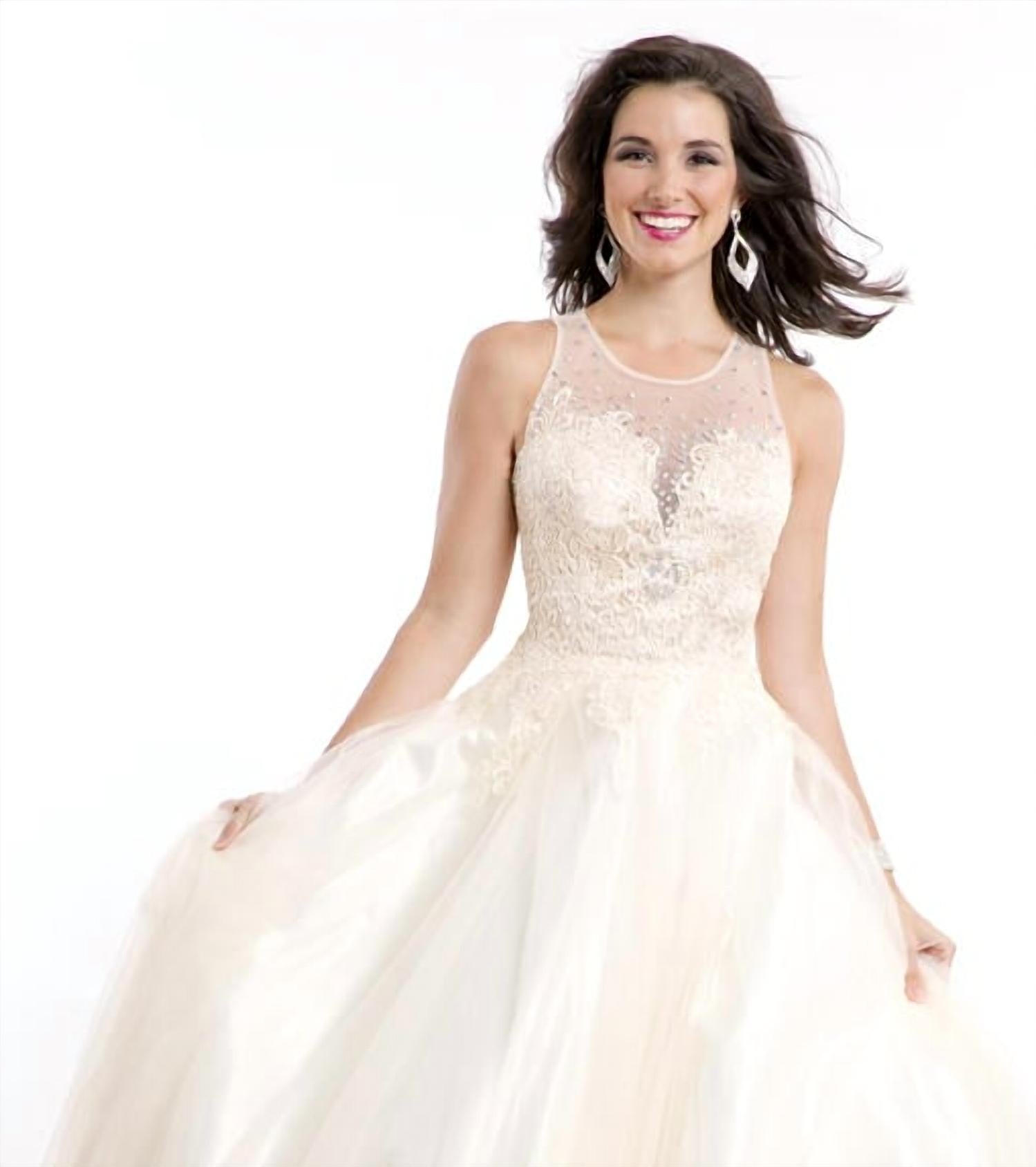 Rachel Allan - Sleeveless Open Back Ballgown
