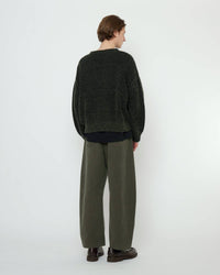 7115 By Szeki - Striped Poet Sleeves Sweater