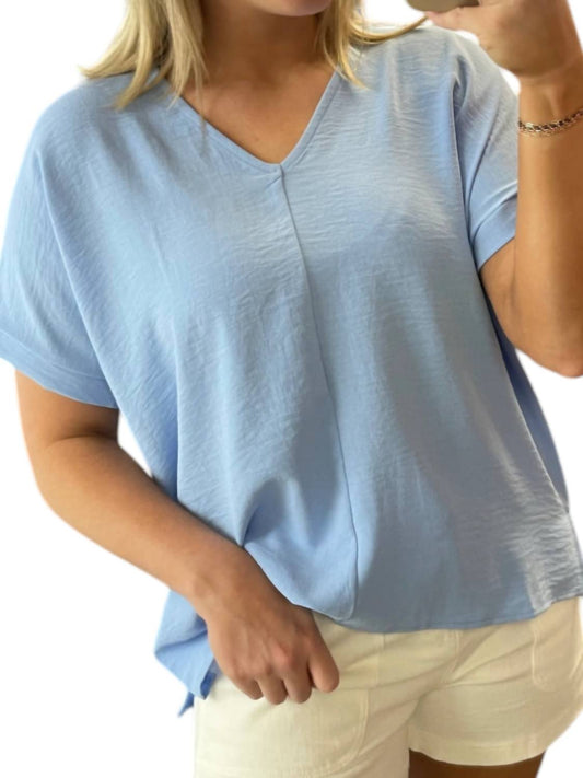 Mittoshop - V-Neck Woven Top