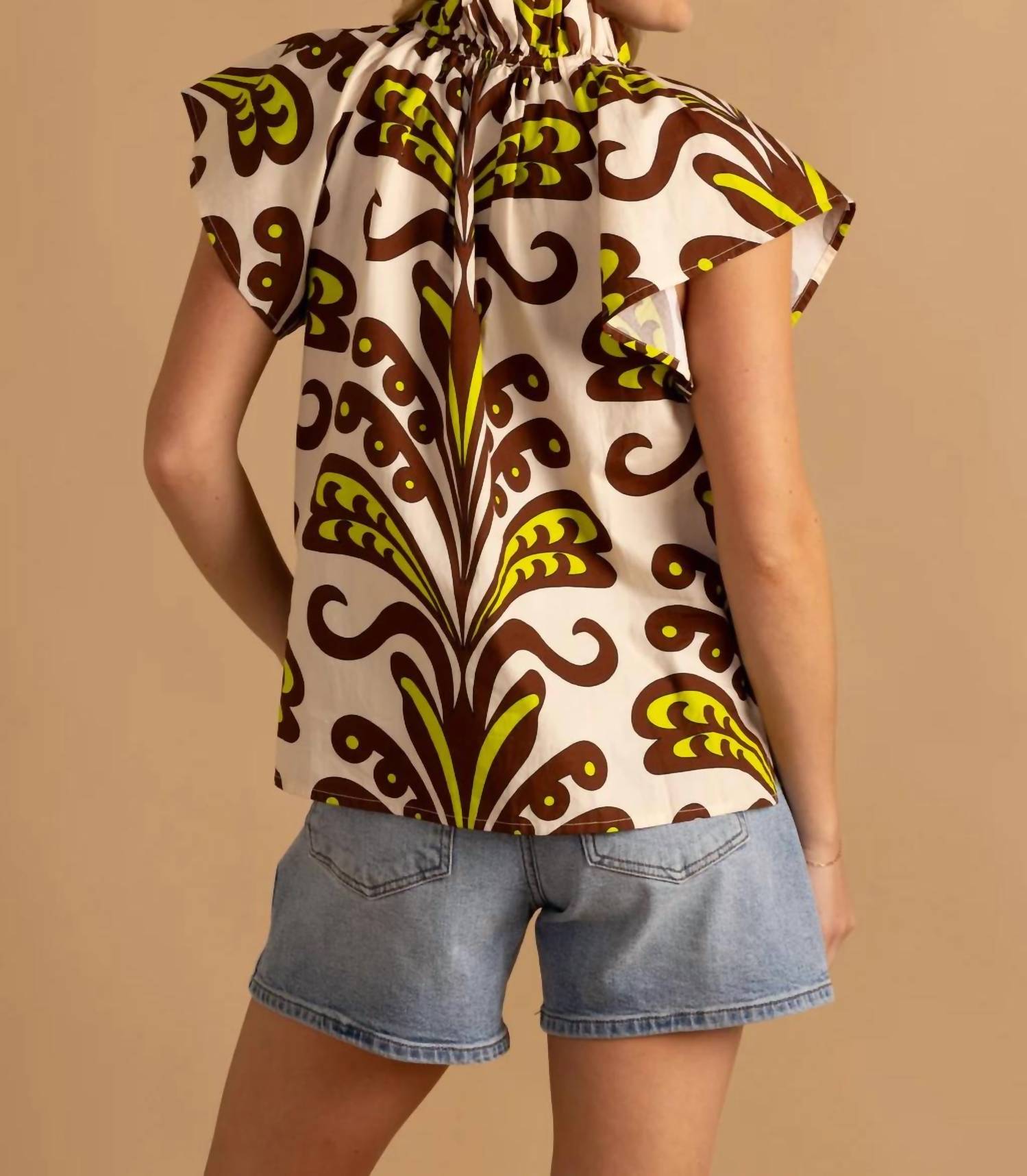 Double A - Em Flutter Sleeves Top
