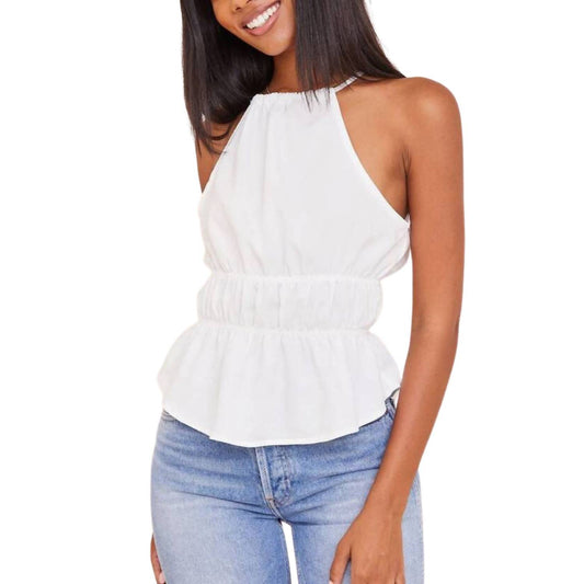 Bella Dahl - SMOCKED WAIST HALTER TOP