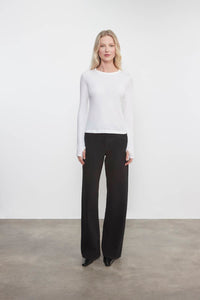 Enza Costa - CASHMERE NEW CLASSIC LONG SLEEVE CREW TOP