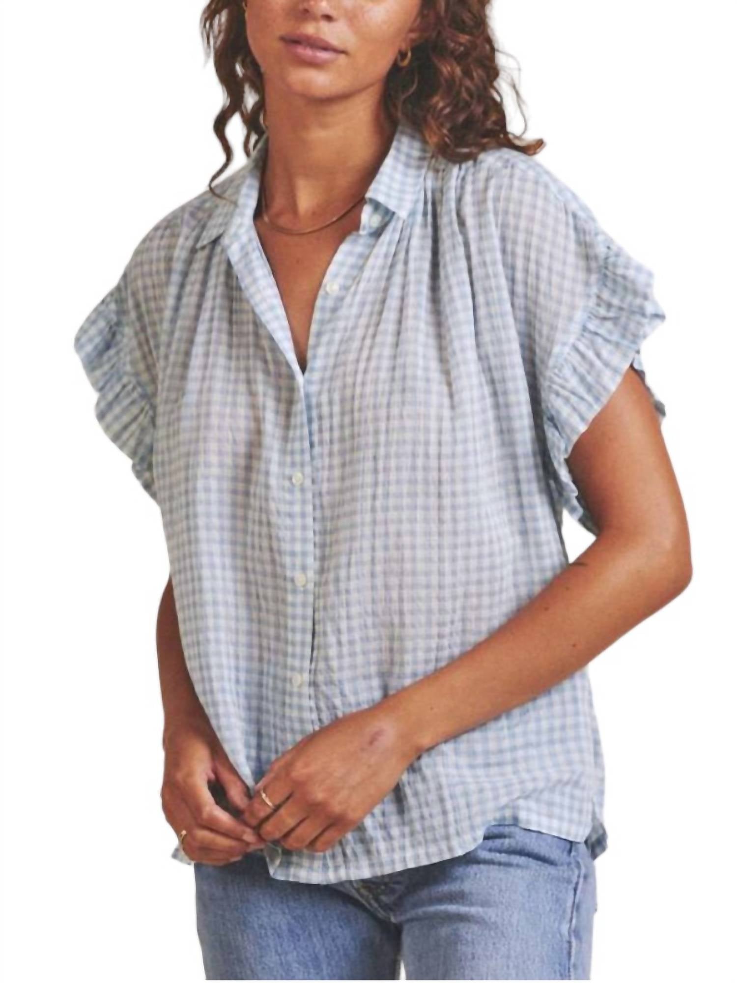 Trovata - MARIANNE B RUFFLE SLEEVE SHIRT