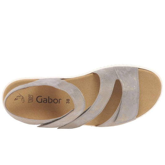 Gabor - Women's Nubuck Multiple Rip-Tape Straps Sandal