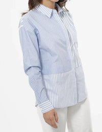 Greylin - Daria Mix Stripe Oversized Shirt