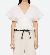 Sea - Zora Pleated Short Sleeved Top