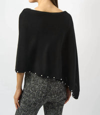 Joseph Ribkoff - Pearl Embellished Cashmere Poncho