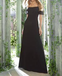 Morilee - Cold Shoulder Chiffon Bridesmaids Dress