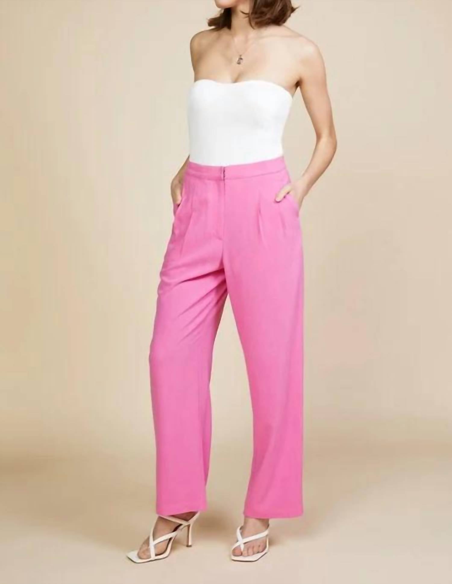 Skies Are Blue - Pintuck Wide Pants
