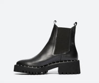 FREDA SALVADOR Women's Bailey Studded Lug Boot in black - women's shoe - view 4