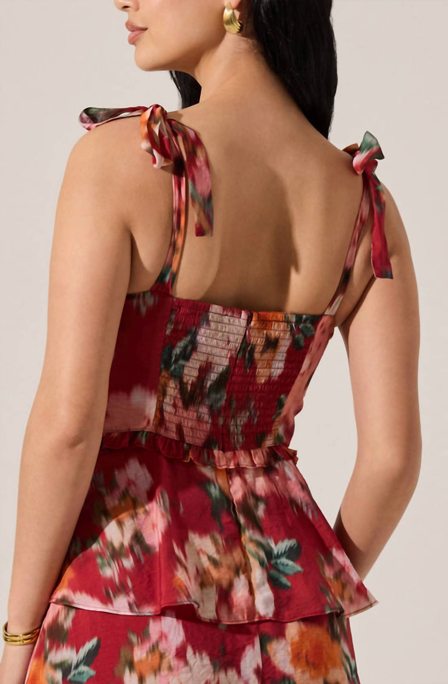 Astr - Mellorie Sweetheart Tiered Floral Maxi Dress