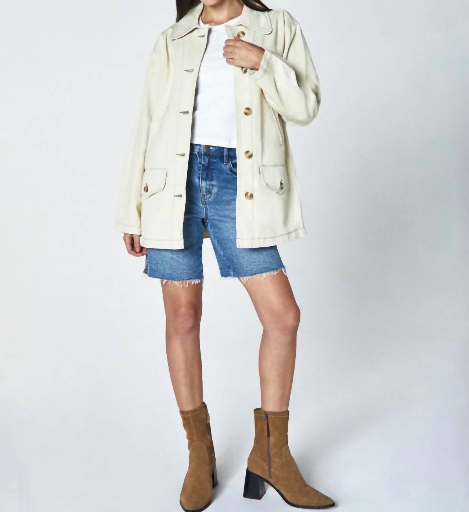 Unpublished Ari Chore Jacket in beige - women's jacket