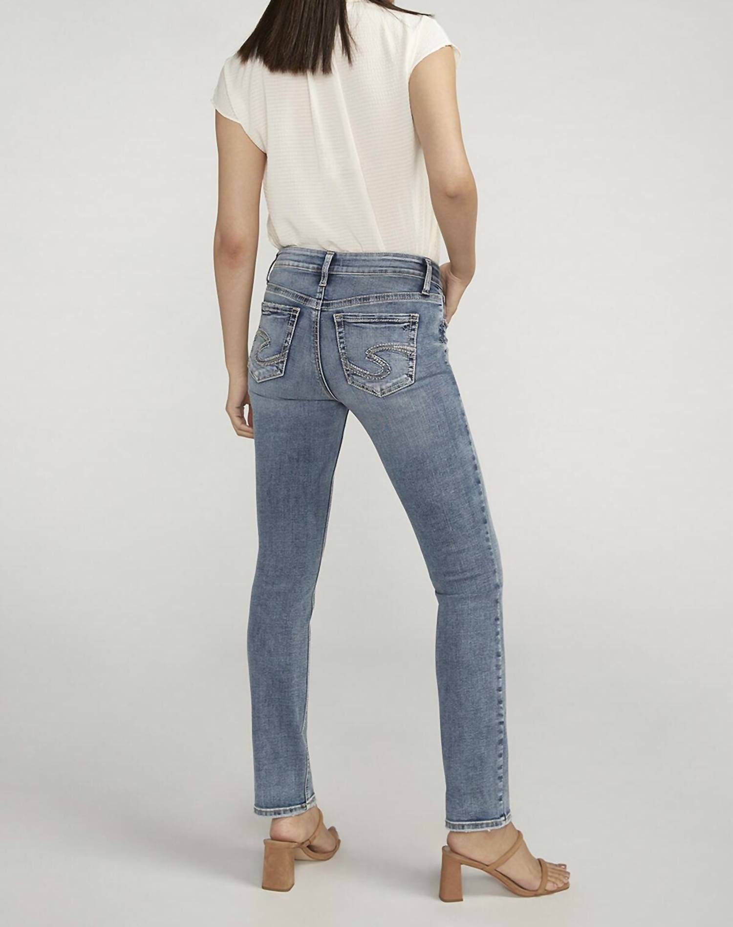 Silver Jeans Co - Elyse Mid Rise Straight Leg Jeans