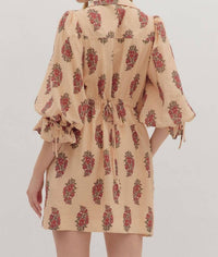 Entro - Floral Puff Sleeve Mini Dress