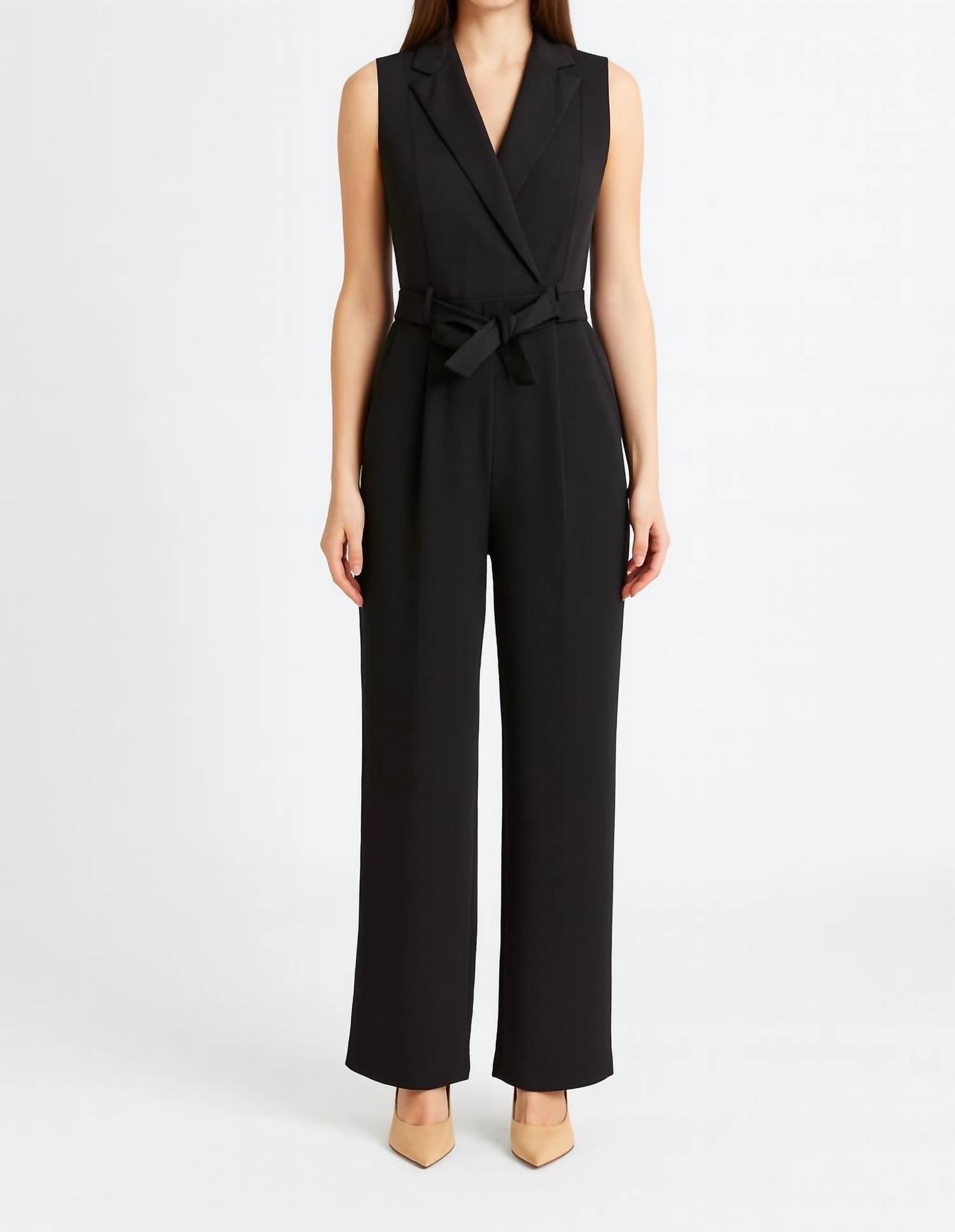Suncoo - Bold Sleeveless Jumpsuit