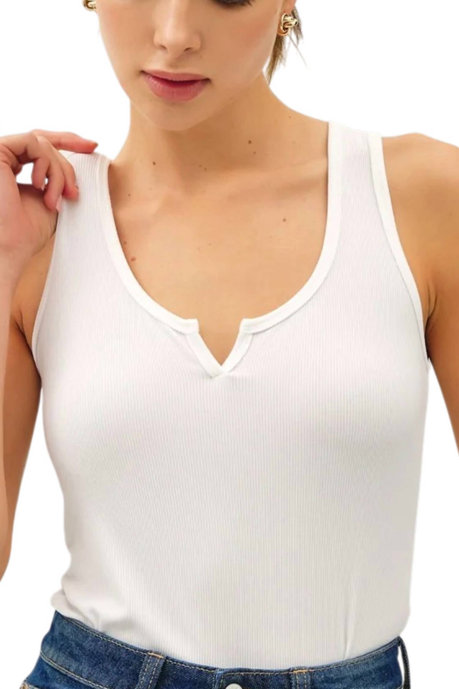 Be Cool - Women's Everyday Notched Ribbed Tank