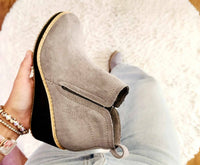 Corkys Footwear Women's Tomb Wedge in grey - women's shoe - detail view
