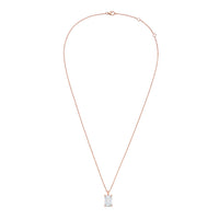 Diana M Jewels - Emerald-cut Lab-grown Diamond Solid Bail Pendant Necklace - 15.00 Ct - Grand