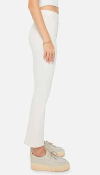 Mother The Hustler Patch Pocket Flood Pants in cream puffs - women's pants - view 4
