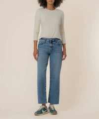 KUT FROM THE KLOTH Charlotte High Rise With Raw Hem Jeans in star - women's jeans