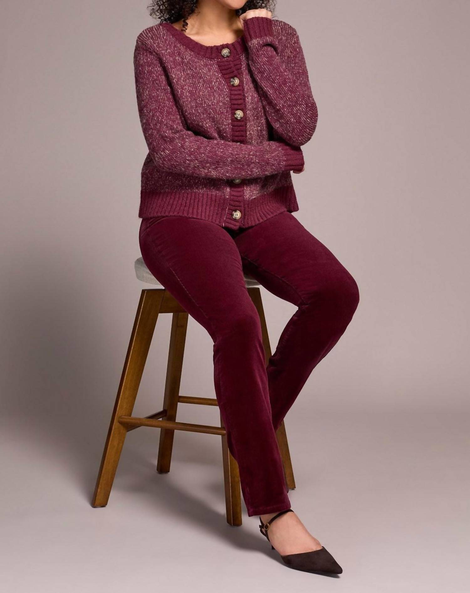 Tribal - Stripe Long-sleeve Reversible Sweater
