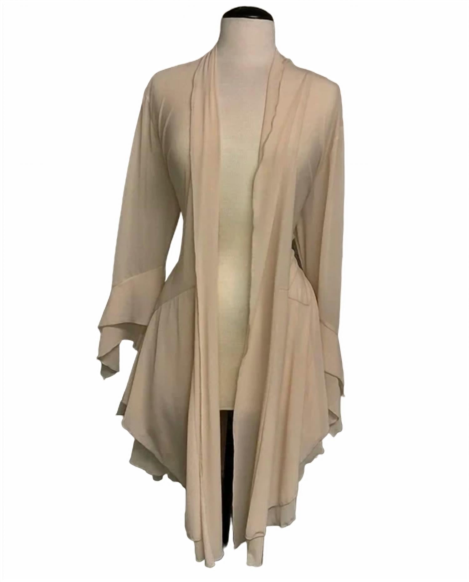 MESH TIERED CARDIGAN DUSTER
