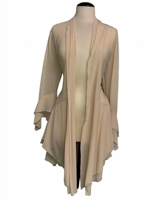 MESH TIERED CARDIGAN DUSTER