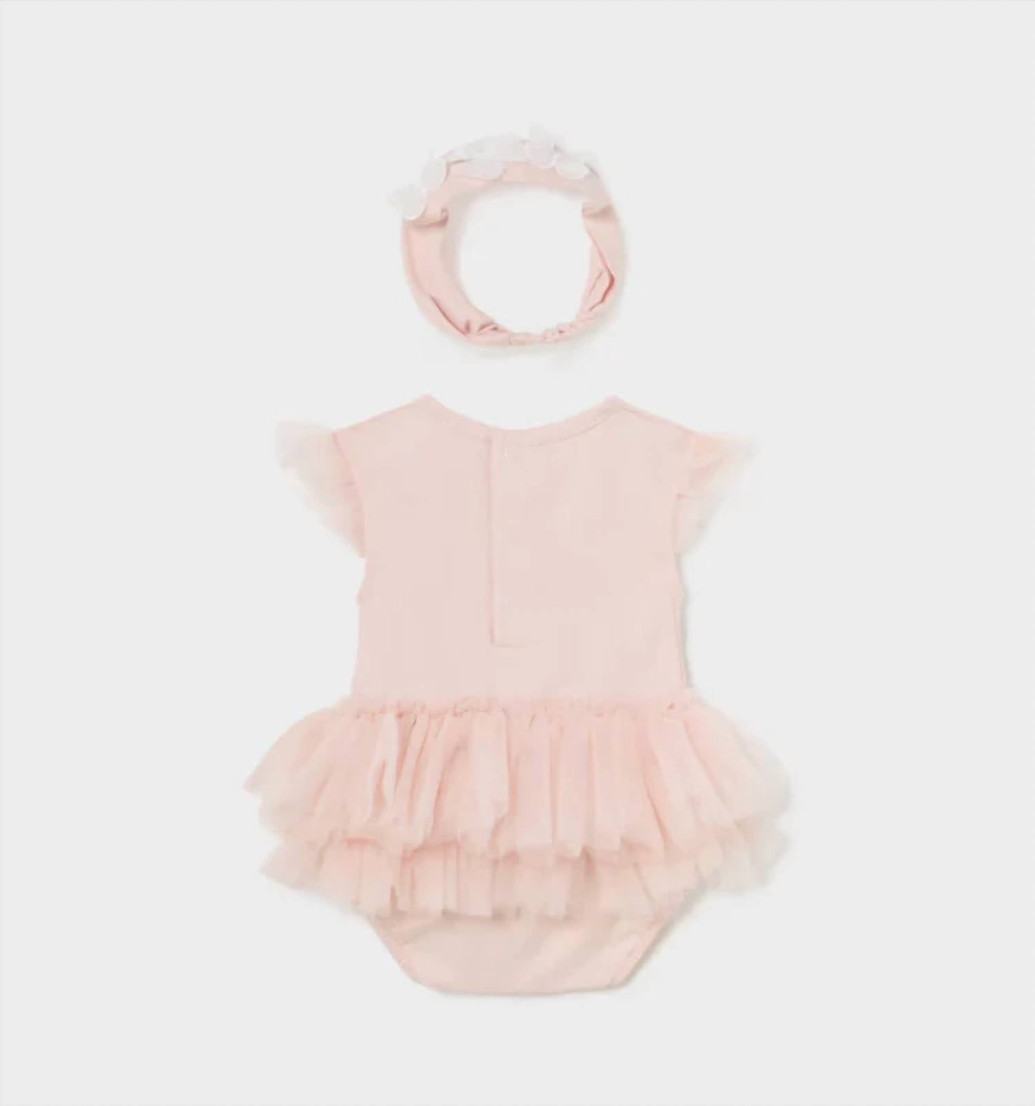 Mayoral - Girl's Two Piece Tutu Onesie With Matching Headband