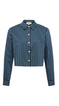 L'Agence - Cosette Crop High Low Shirt