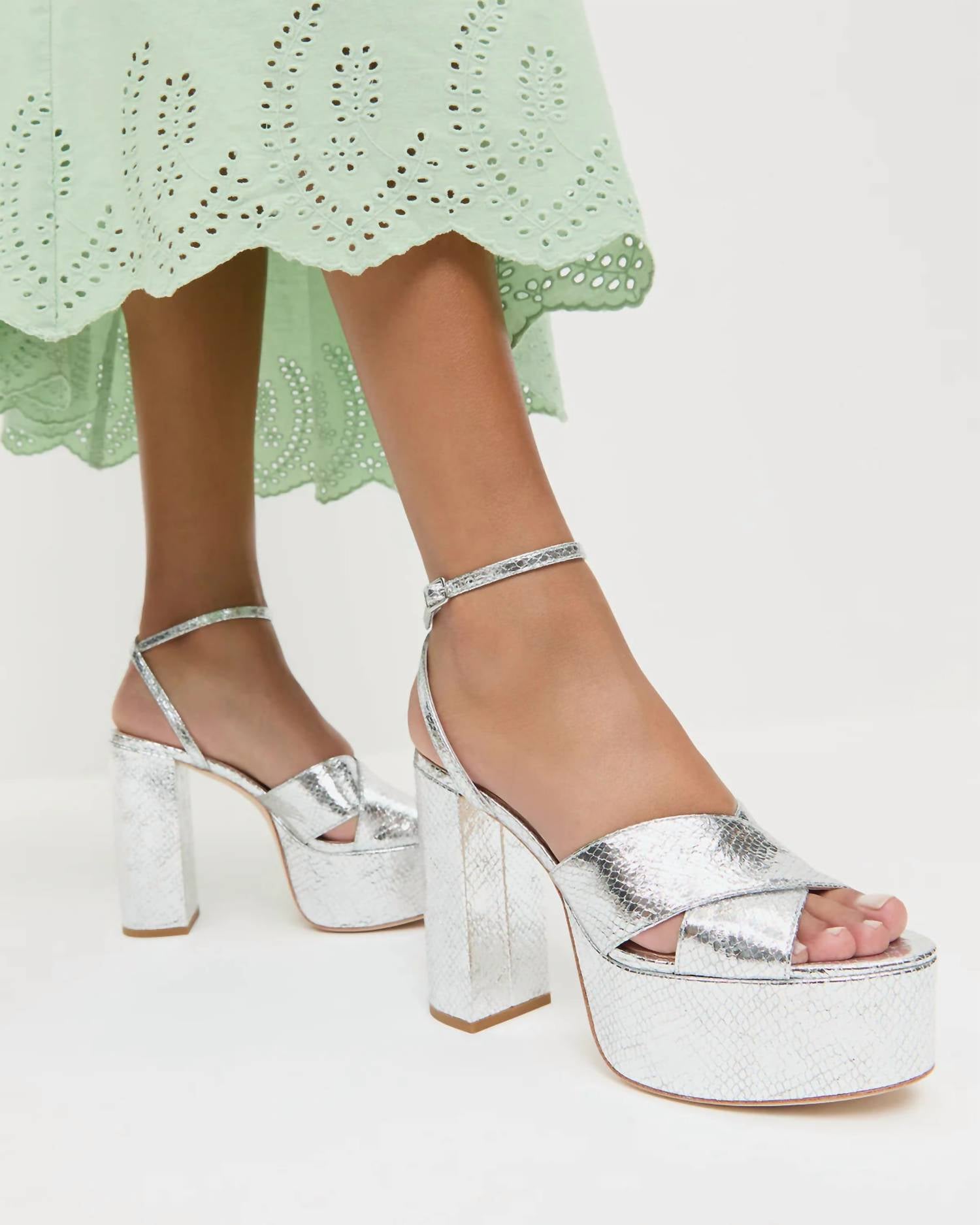 Loeffler Randall - Women's Loretta Snake Platform Sandal