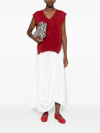 Absolut Cashmere Miriam V-neck Vest in cherry - women's jacket