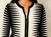 Angel Apparel - Zig Zag Zip Up Cardigan