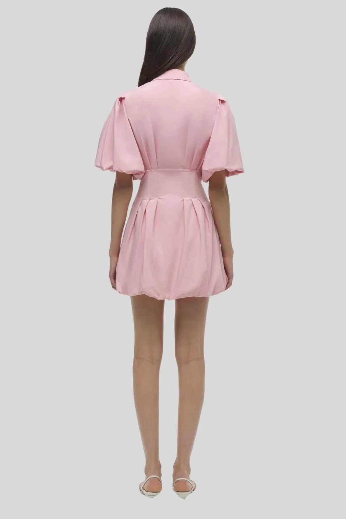 Simkhai - Cleo Balloon Pintuck Mini Dress