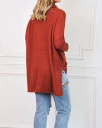 Zenana - Oversized Long Sleeves Thermal Top