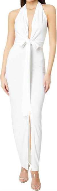 Norma Kamali - Tie Front Halter Neck Dress