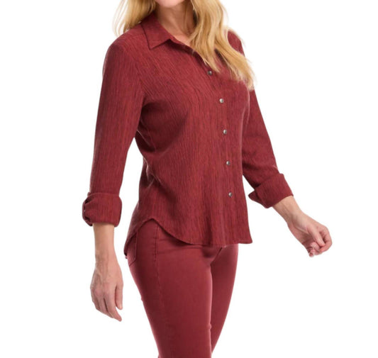 Fdj - Roll-Up Sleeve Crinkle Shirt